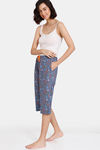 Zivame Looney Tunes Knit Cotton Capri - Medieval Blue — thumbnail 4